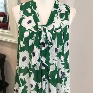 NWT Green floral sheer blouse